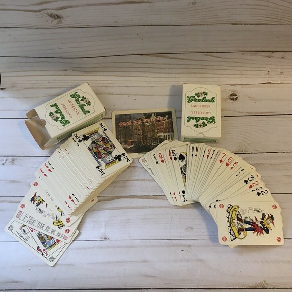 Vtg Grolsch Lager Beer Branded Product Coaster, Playing Cards 8 Oz Stein - Picture 6 of 12